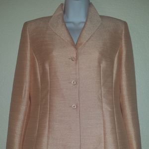 Le Suit Metallic Pink Blazer